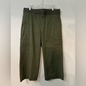 Chico's Olive Green Wide-Leg Cargo Pants
